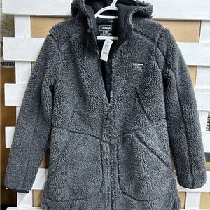 L.L. Bean Charcoal Sherpa Jacket
